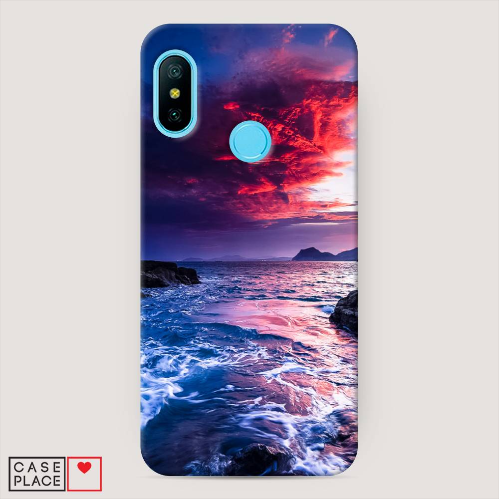 

Пластиковый чехол "Волны 1" на Xiaomi Redmi 6 Plus, 33920-3