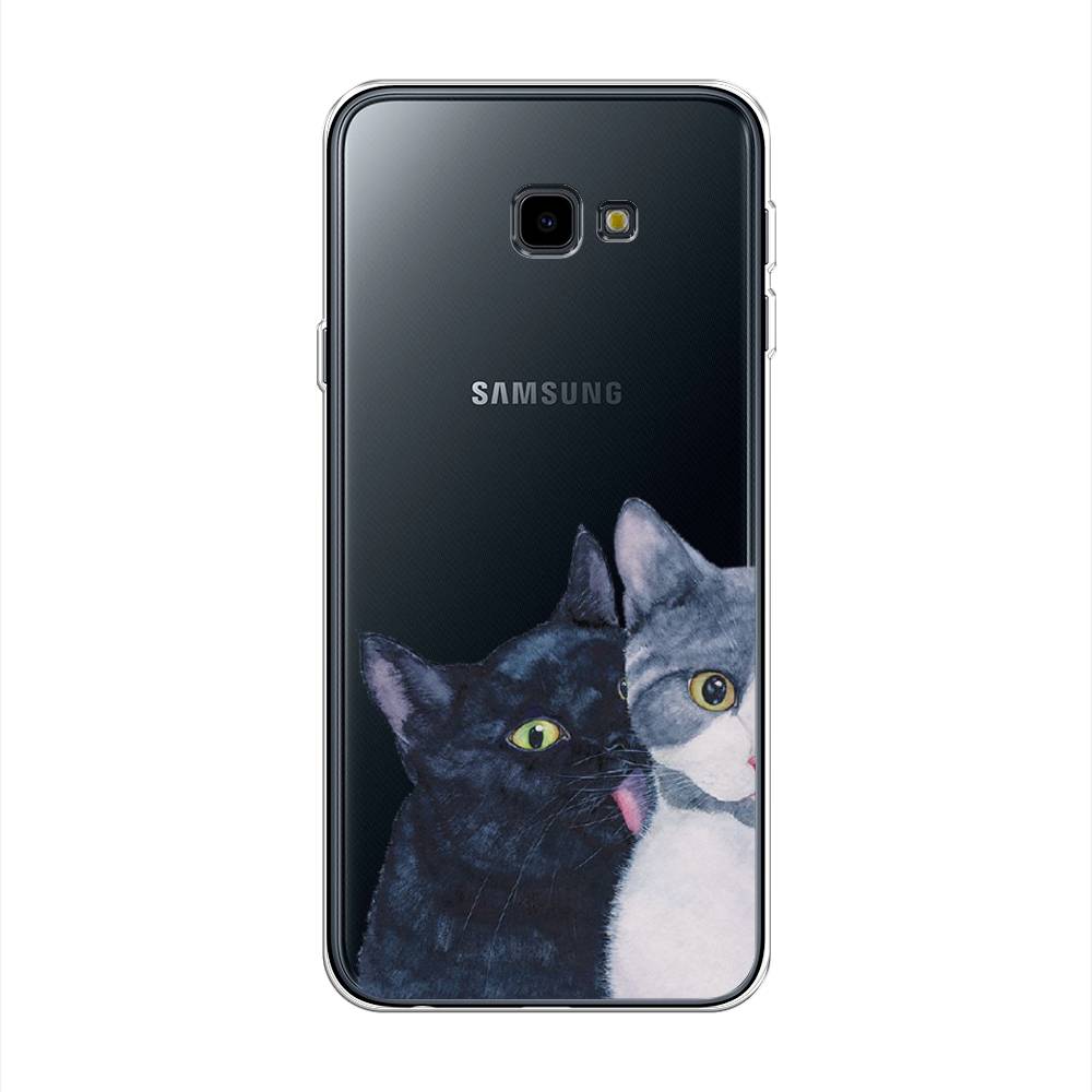 

Чехол Awog на Samsung Galaxy J4 + "Кошачья любовь", Синий, 26850-1