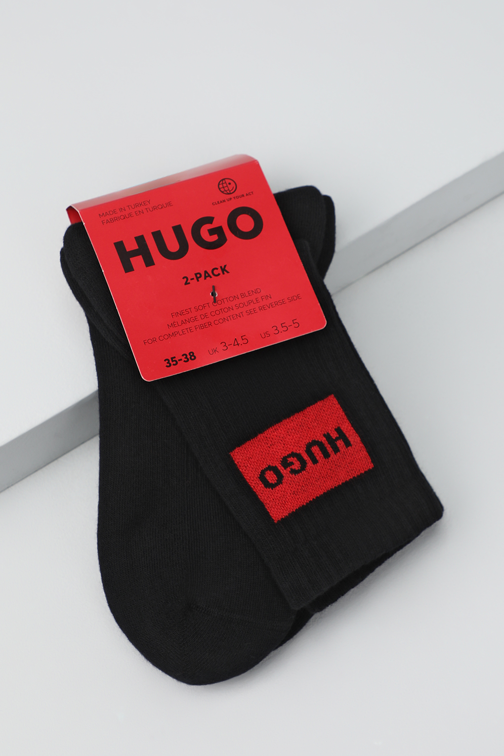 

Комплект носков женских HUGO BOSS 50510661 черных 35-38 2 пары, Черный, 50510661
