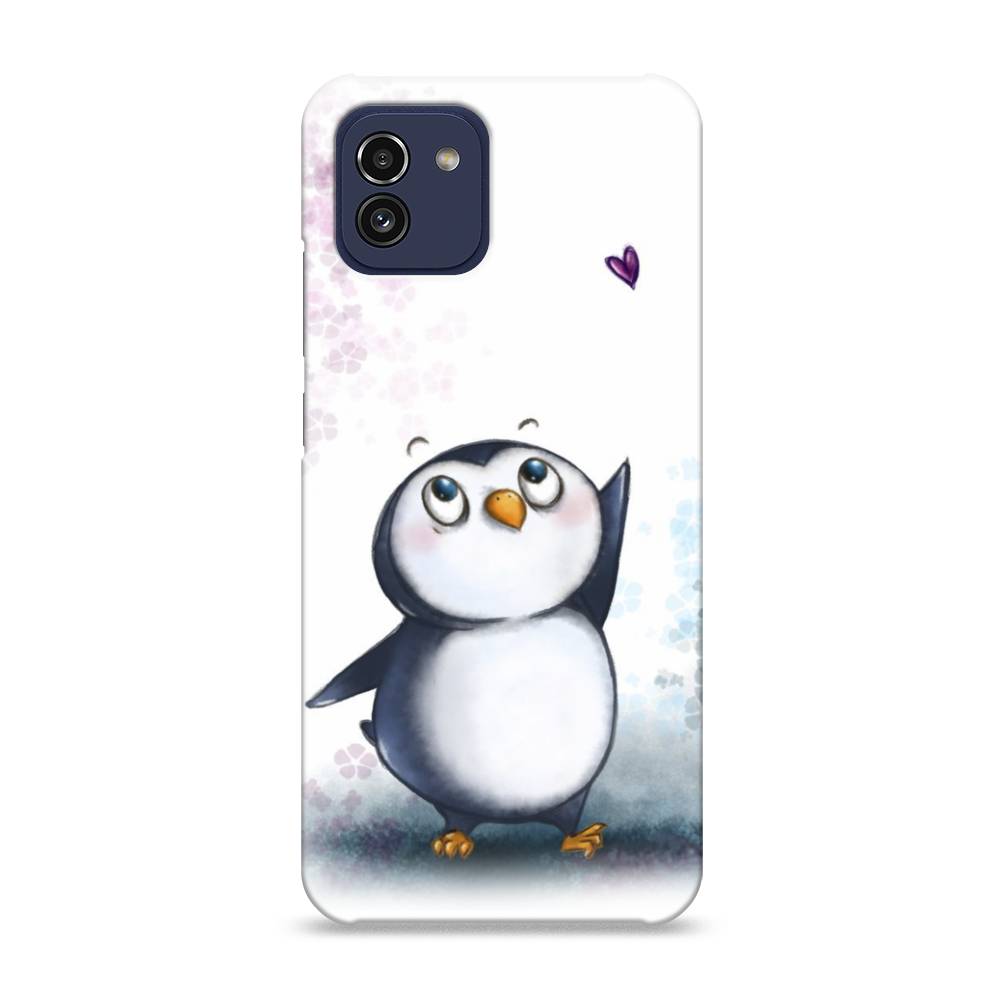 

Пластиковый чехол "Пингвин и сердечко" на Samsung Galaxy A03, 2104920-1