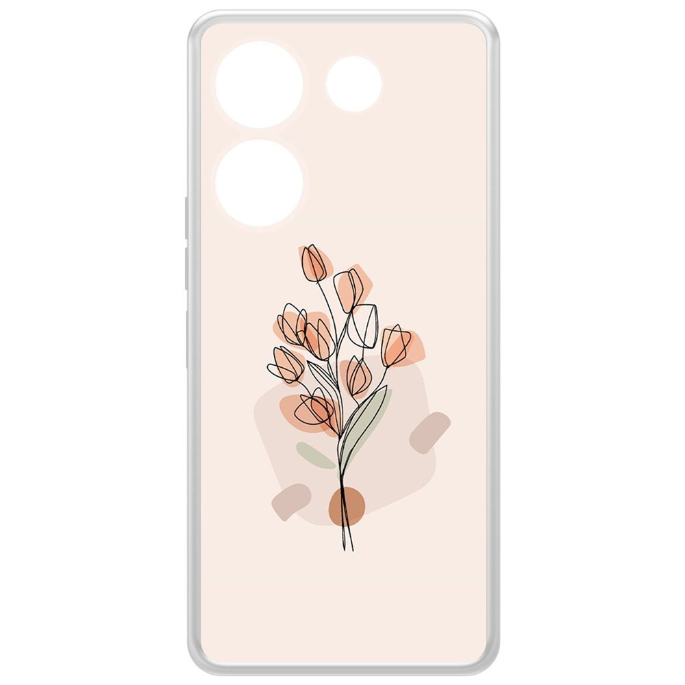 

Чехол-накладка Krutoff Clear Case Букет тюльпанов для TECNO Camon 20 Pro, Прозрачный