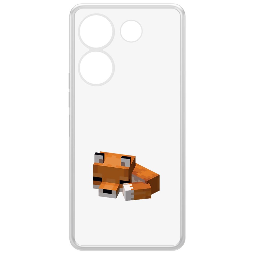 

Чехол-накладка Krutoff Clear Case Minecraft-Спящий Лисенок для TECNO Camon 20 Pro, Прозрачный