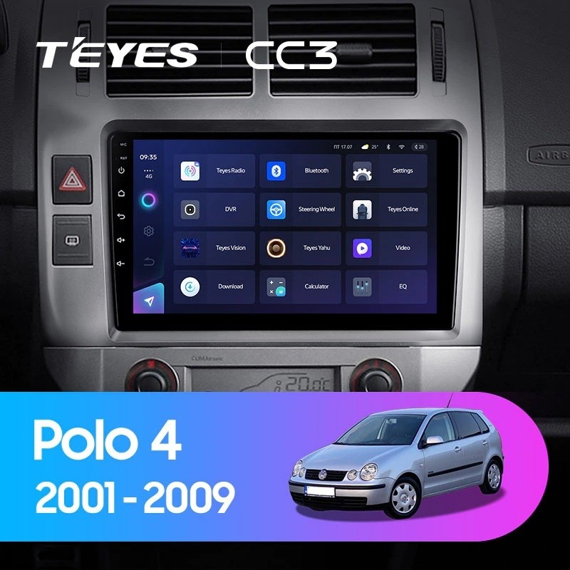 

Штатная магнитола Teyes CC3 4/32 Volkswagen Polo Mk4 (2001-2009) F2, Teyes CC3 Volkswagen Polo Mk4 (2001-2009) F2