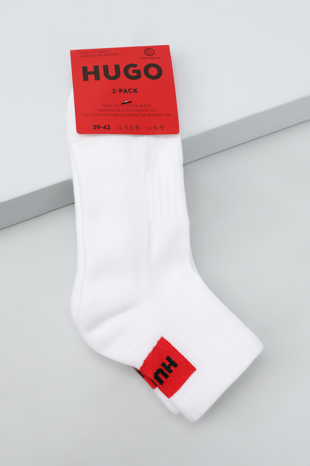 

Комплект носков мужских HUGO BOSS 50516406 белых 39-42, Белый, 50516406