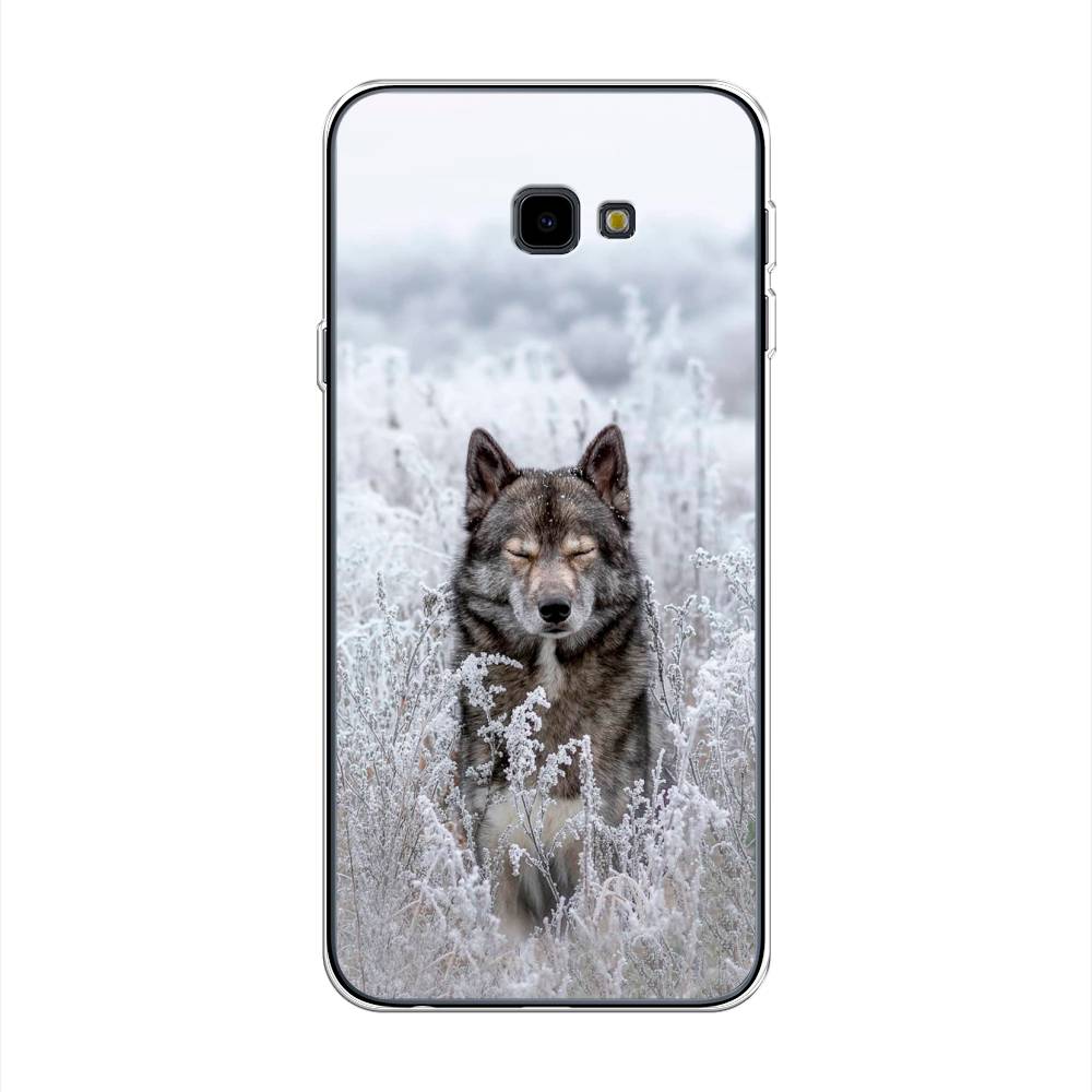 

Чехол Awog на Samsung Galaxy J4 + "Волк в поле", Белый;черный, 26850-1