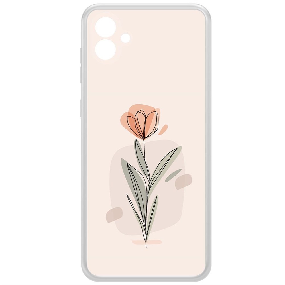 

Чехол-накладка Krutoff Clear Case Тюльпан для Samsung Galaxy A04e (A042), Прозрачный