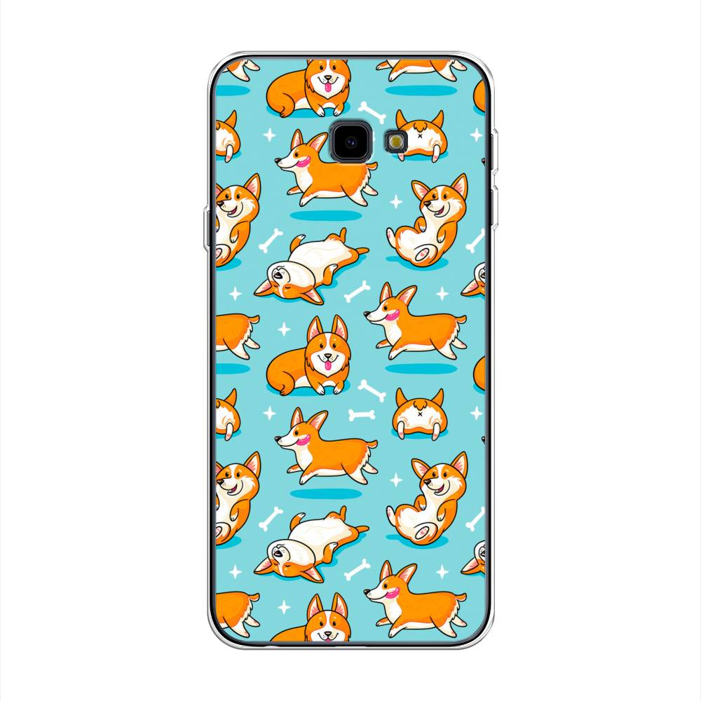 

Чехол Awog на Samsung Galaxy J4 + "Веселые корги", Коричневый, 26850-2