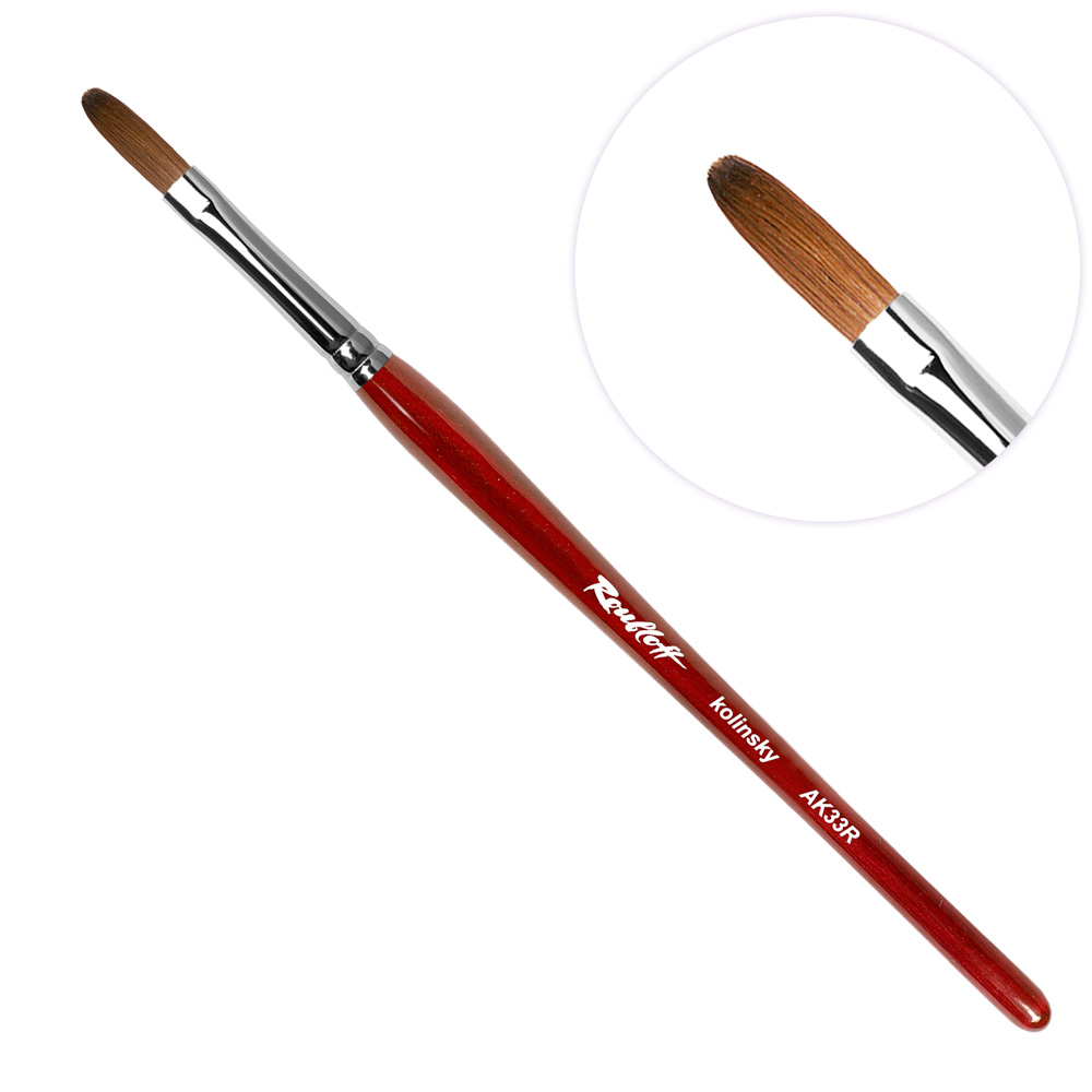 

Кисть для акрила овальная колонок Roubloff, №6 AK33R-6