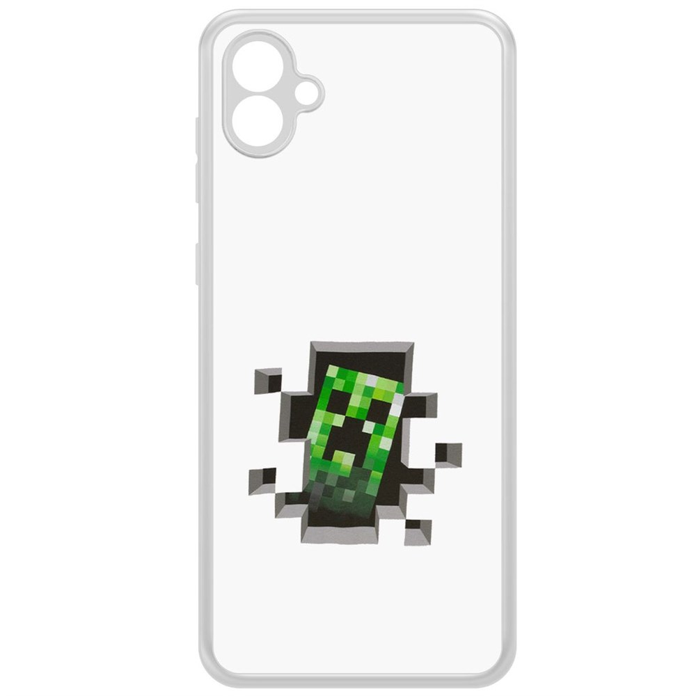 

Чехол-накладка Krutoff Clear Case Minecraft-Крипер для Samsung Galaxy A04e (A042), Прозрачный