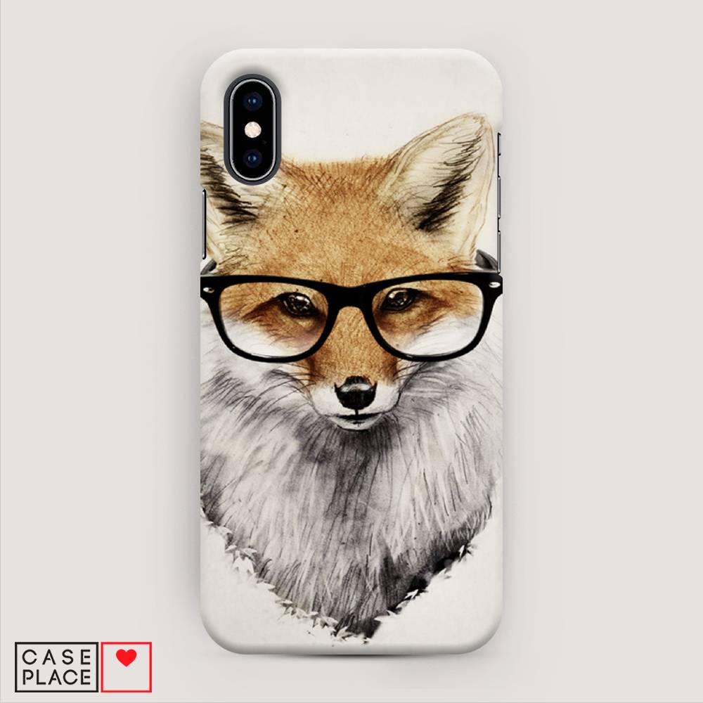 

Пластиковый чехол "Лиса в очках" на Apple iPhone XS (10S), 11820-7