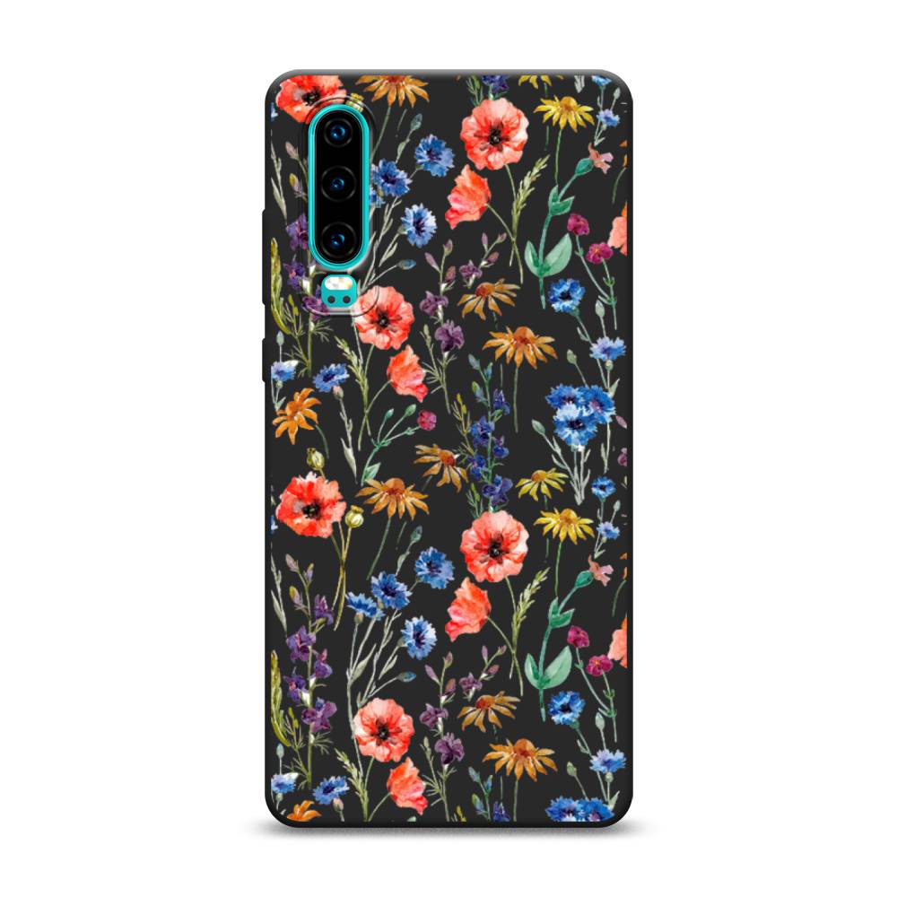 

Чехол Awog на Huawei P30 "Маки и васильки фон", 68552-1