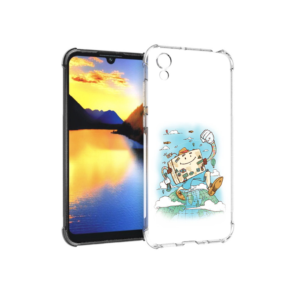 

Чехол MyPads Tocco для Huawei Y5 Счастливый чемодан, Прозрачный, Tocco
