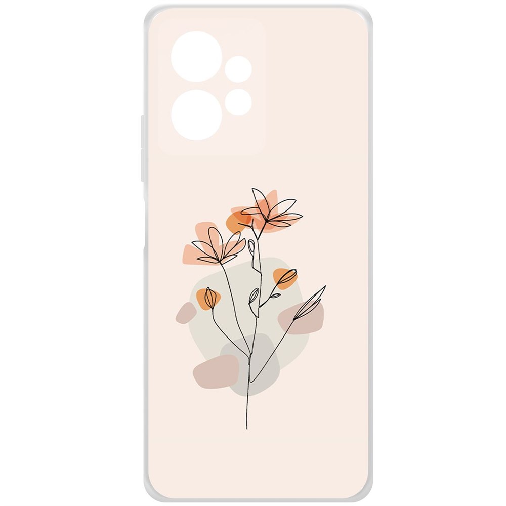 

Чехол-накладка Krutoff Clear Case Ромашки для Xiaomi Redmi Note 12 4G, Прозрачный