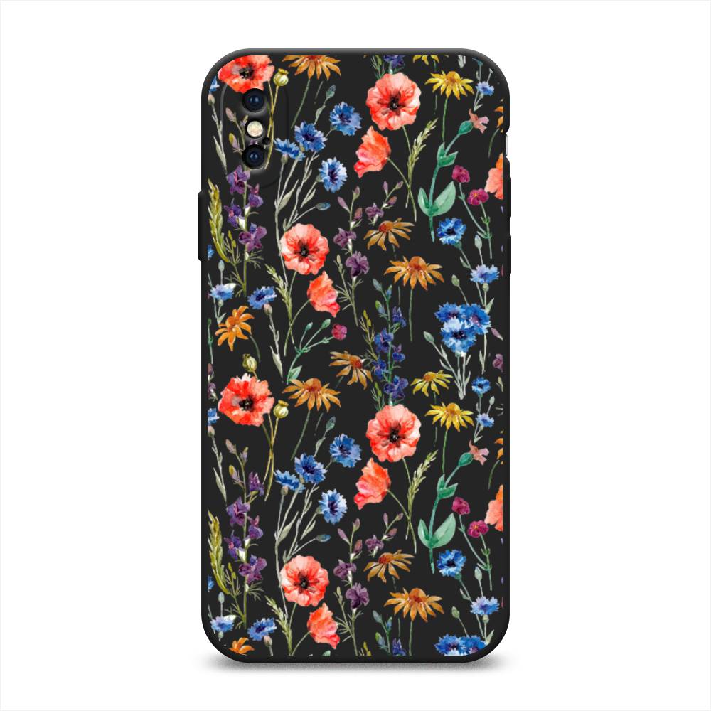 

Чехол Awog на Apple iPhone XS (10S) / Айфон XS (10S) "Маки и васильки фон", 11852-1