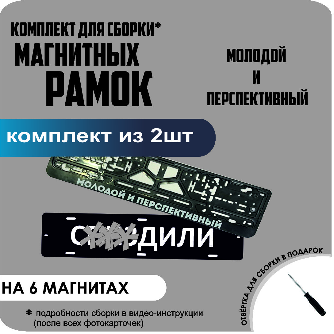 

Магнитные рамки для номеров С..ЗДИЛИ Молодой и Перспективный стандарт, С..Здили