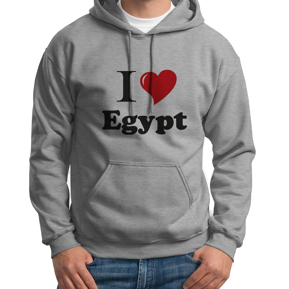 фото Худи унисекс coolpodarok путешествия i love egypt белое 52 ru