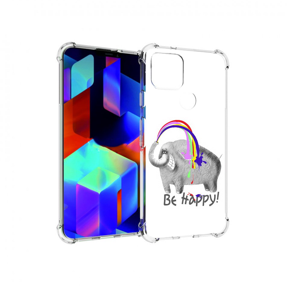 

Чехол MyPads Tocco для Google Pixel 5 счастливый слон, Прозрачный, Tocco