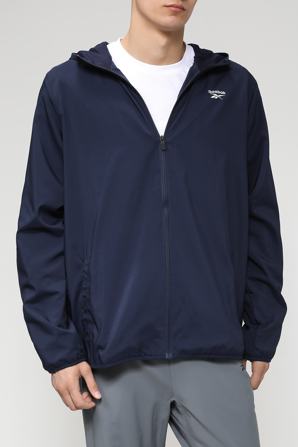 

Ветровка мужская Reebok FU3098 синяя L, Синий, FU3098