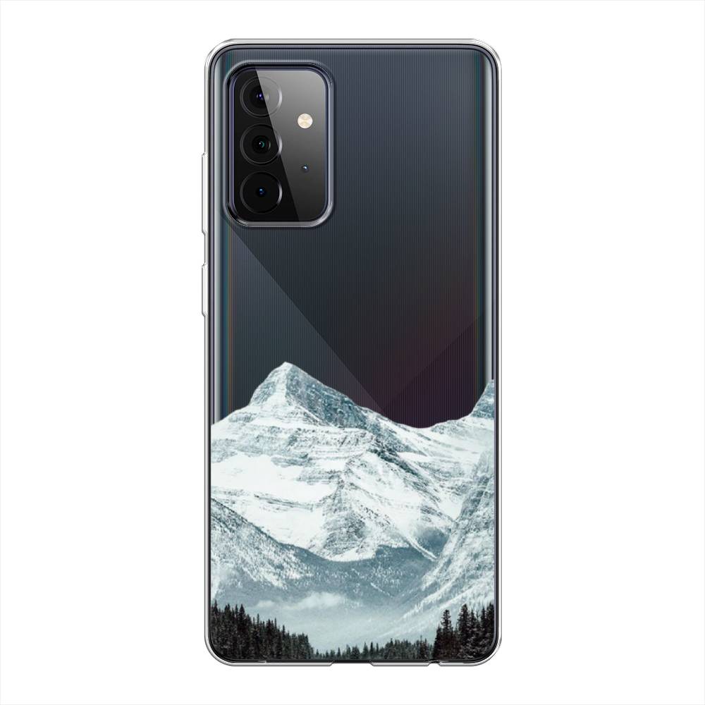 

Чехол на Samsung Galaxy A72 "Горы арт 1", Белый;зеленый, 2101950-2