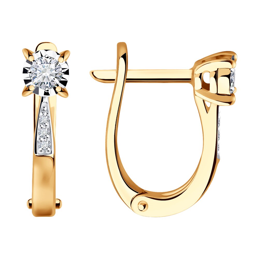 

Серьги из красного золота/белого золота Diamant 51-220-01673-1, бриллиант, 51-220-01673-1