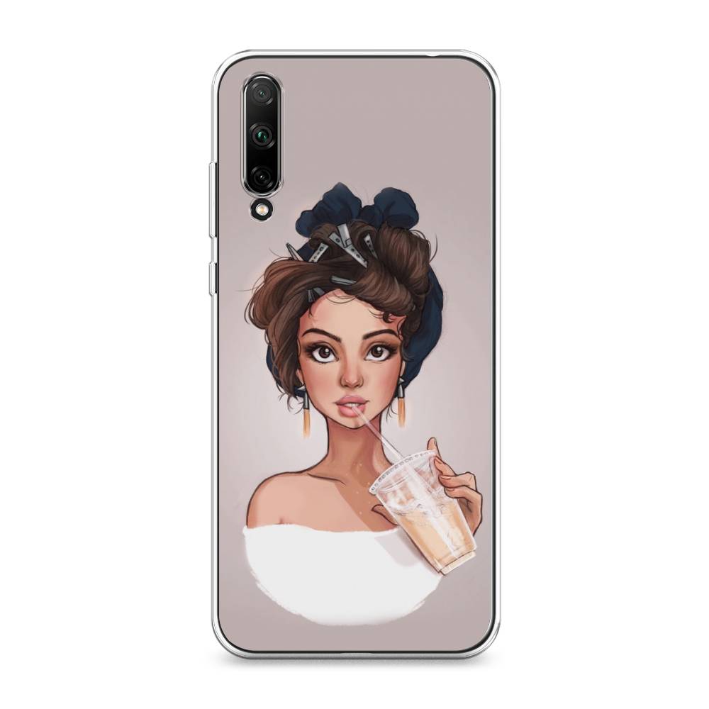 

Чехол для Honor 30i "Девушка с фраппе", Серый, 6104050-6