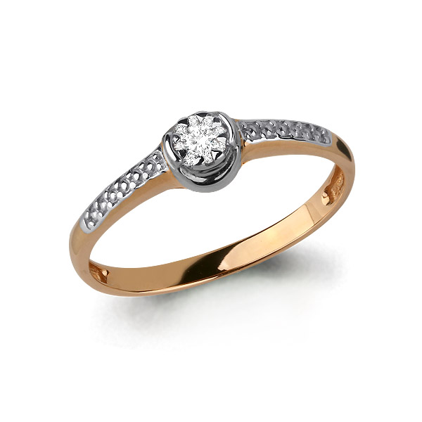 

Кольцо из красного золота с бриллиантом р. , Aquamarine 962971к_585_кз, 962971к_585_кз