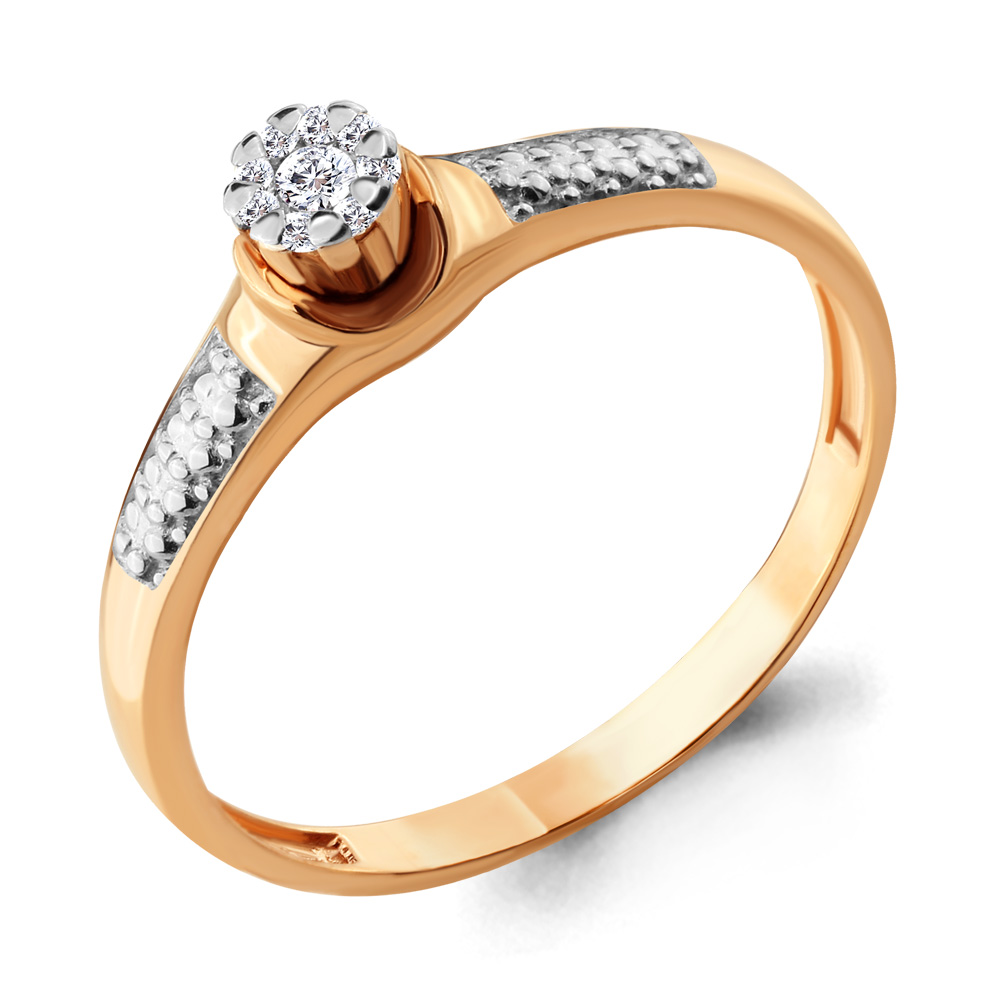 

Кольцо из красного золота с бриллиантом р. , Aquamarine 962970к_585_кз, 962970к_585_кз