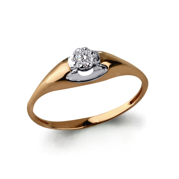 

Кольцо из красного золота с бриллиантом р.  Aquamarine 962969к_585_кз, 962969к_585_кз