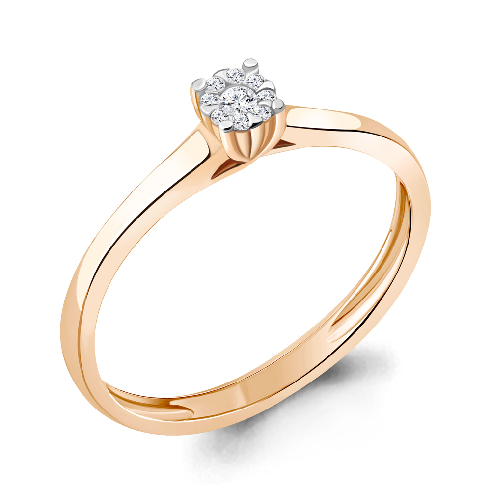 

Кольцо из красного золота с бриллиантом р. 17 Aquamarine 962966к_585_кз, 962966к_585_кз