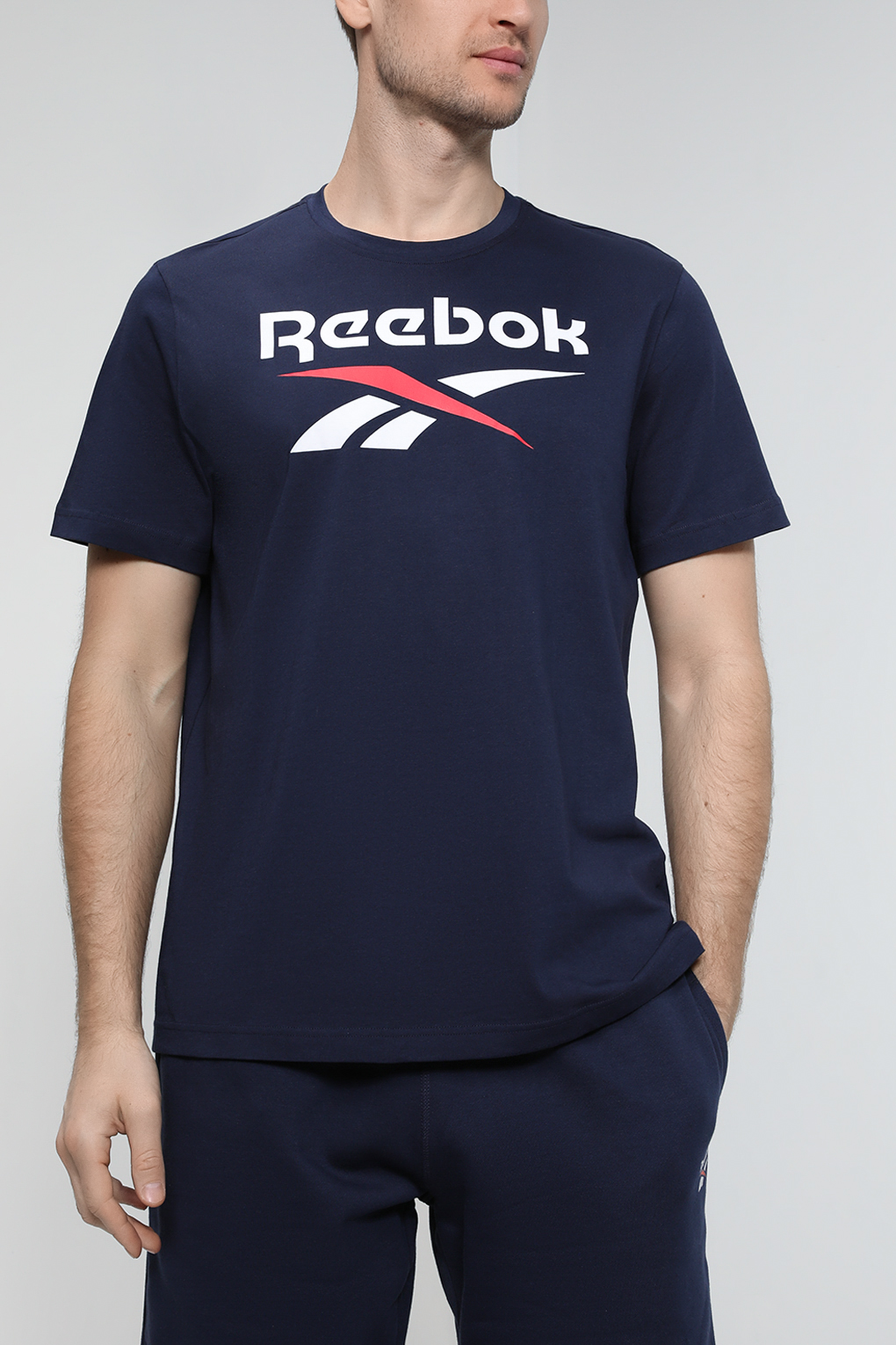 

Футболка мужская Reebok HZ8798 черная L, Черный, HZ8798