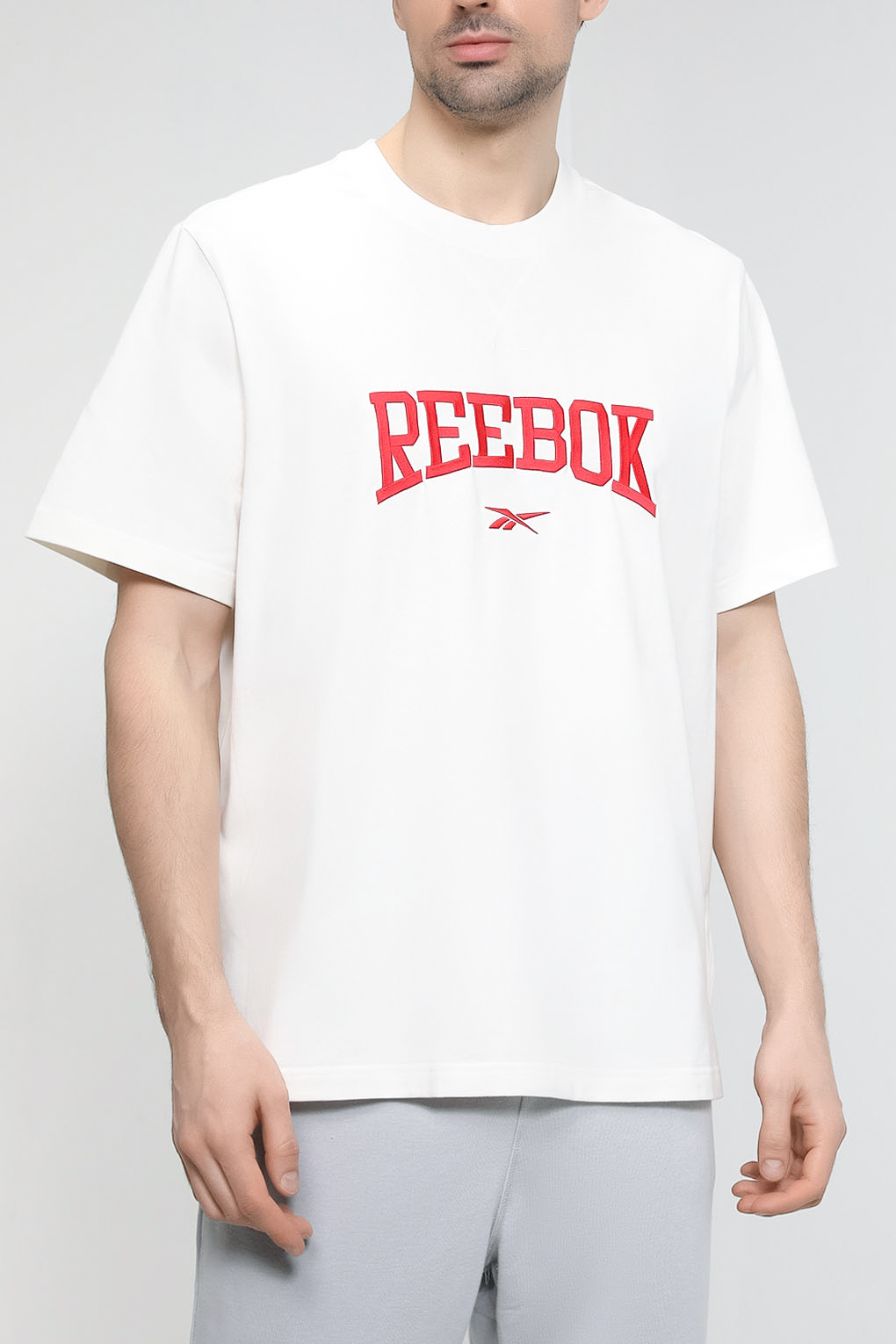 

Футболка мужская Reebok HT8184 серая L, Серый, HT8184