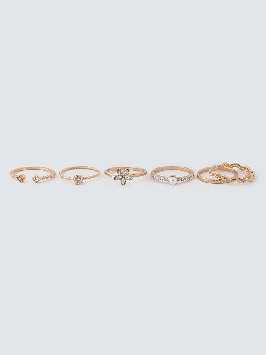

Комплект (кольцо 7 шт.) из металла с пластиком/стеклом р. 17 Marmalato 992-054, 992-054