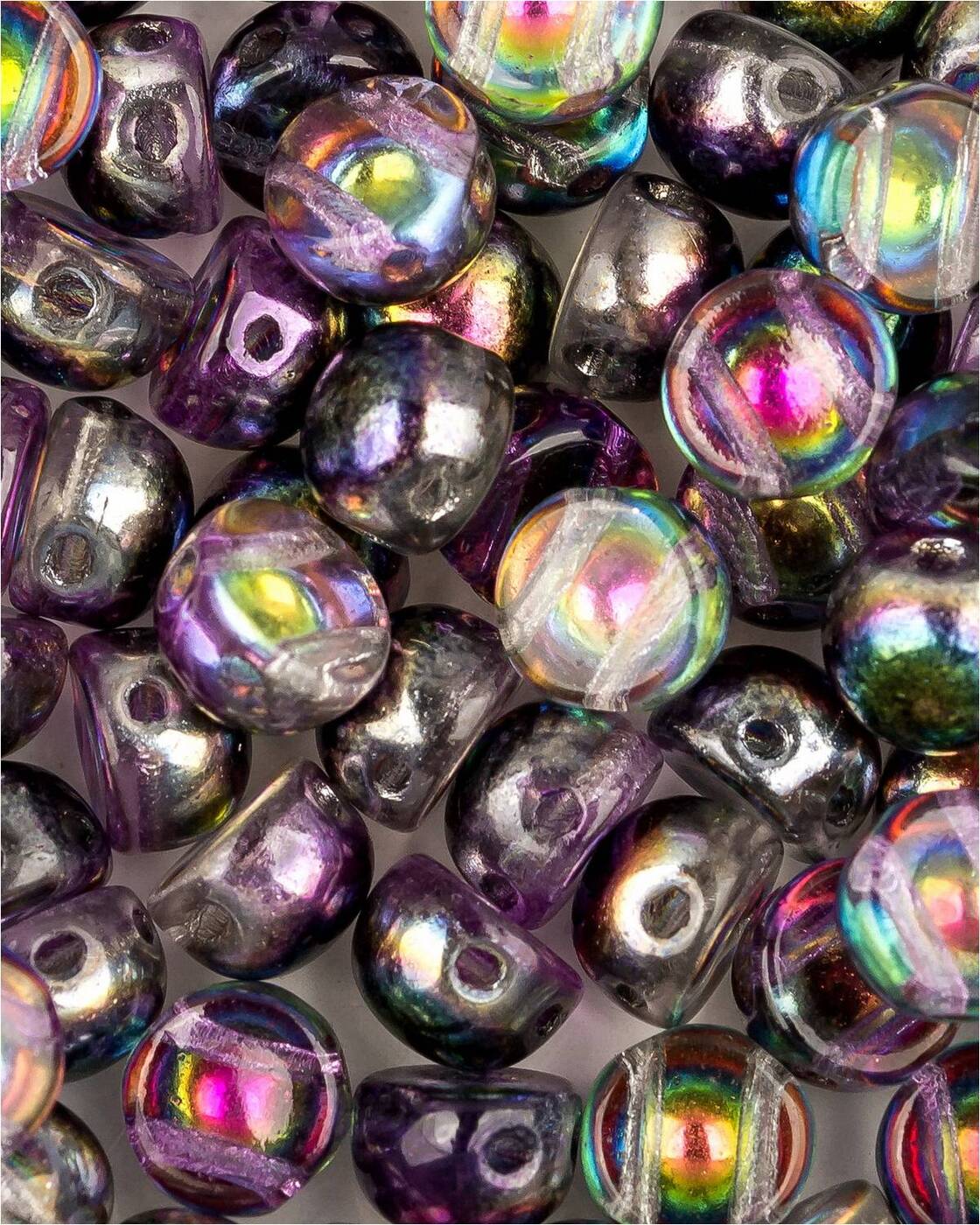 

Бусины Czech Beads с двумя отверстиями, Cabochon bead, 6 мм Crystal Magic Purple, 50 шт, Разноцветный, Cabochon bead