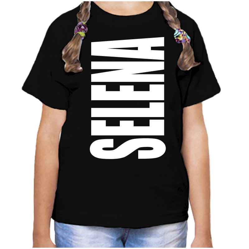 

Футболка девочке черная 34 р-р селена, Черный, fdd_selena