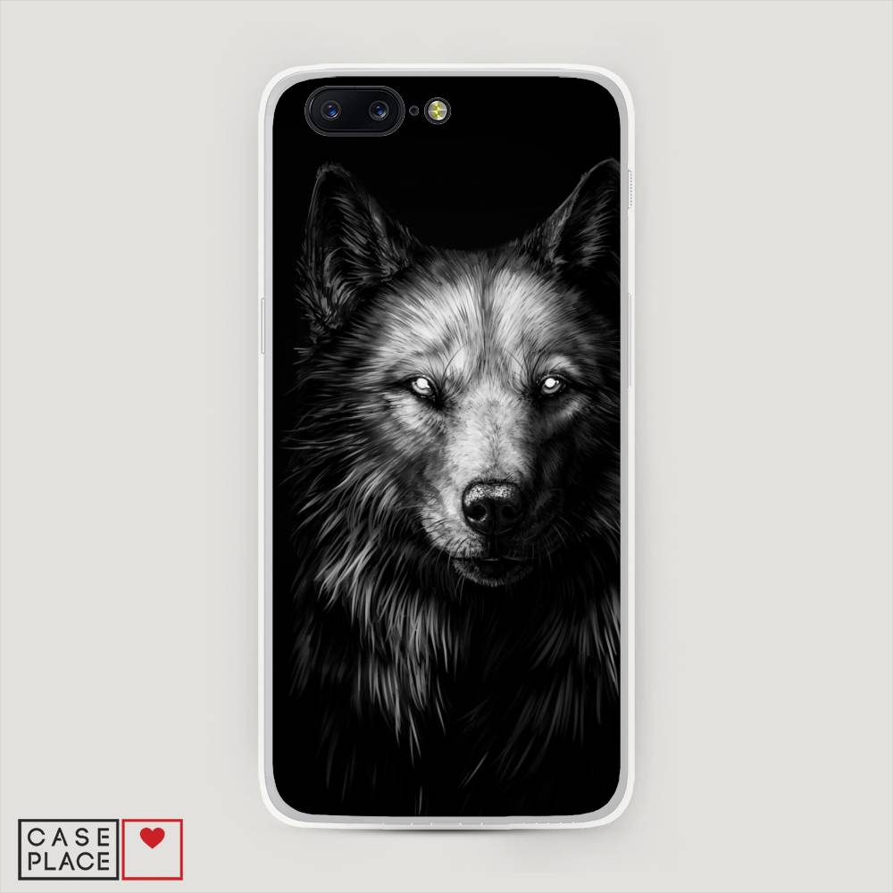 

Чехол Awog на OnePlus 5 / ВанПлас 5 "Волк черно белый", Серый;бежевый;белый, 150250-1