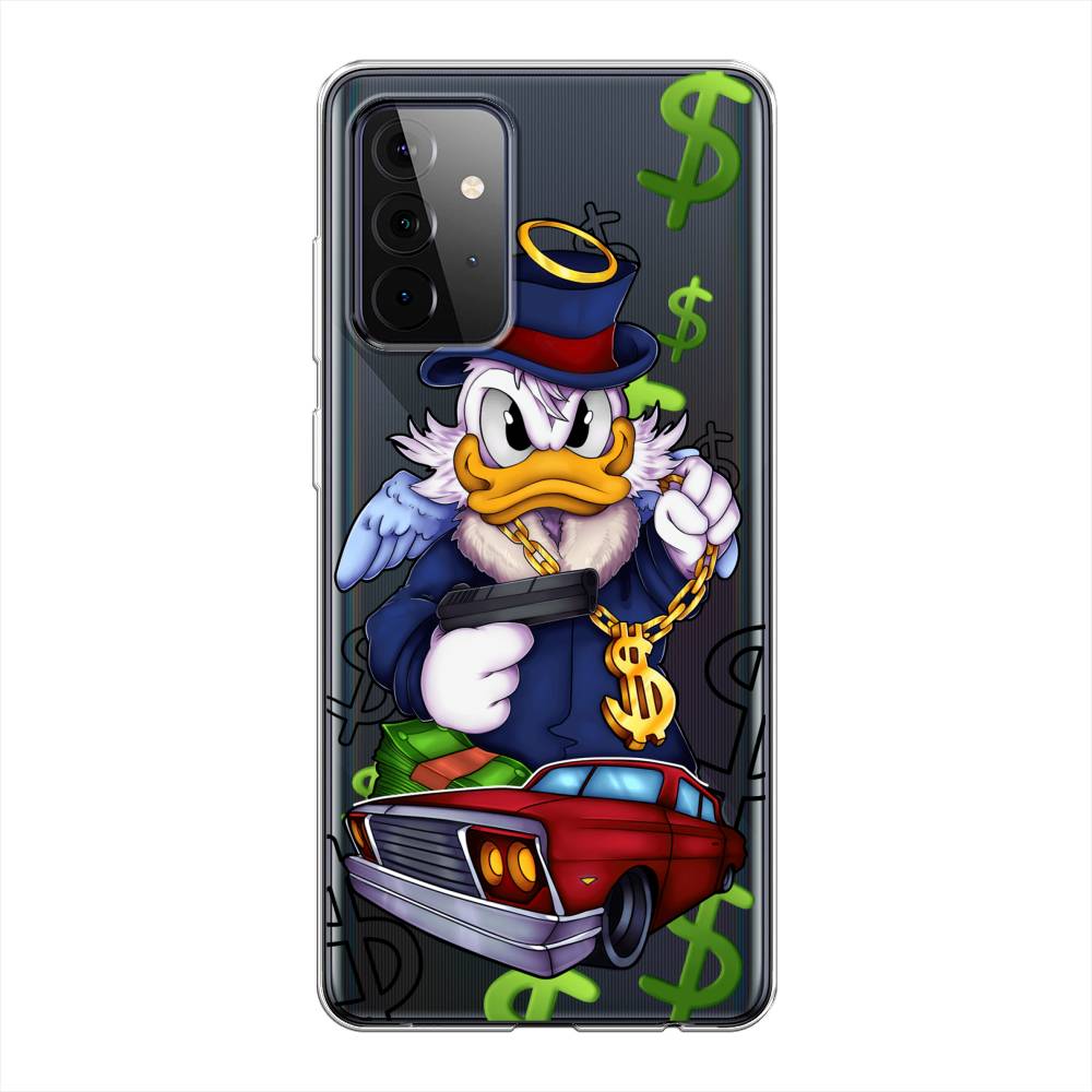 

Чехол на Samsung Galaxy A72 "Scrooge McDuck with a Gold Chain", Красный;синий;белый, 2101950-6