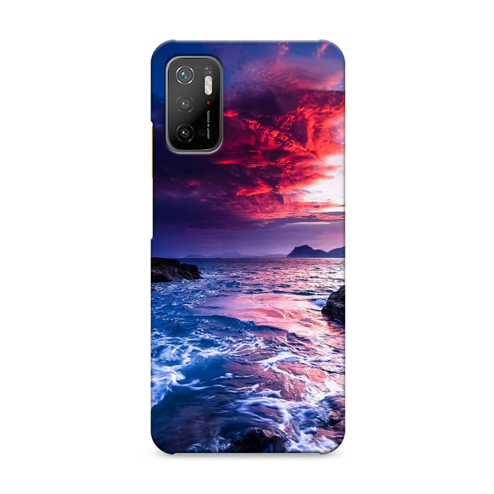 

Пластиковый чехол "Волны 1" на Xiaomi Poco M3 Pro, 311020-3