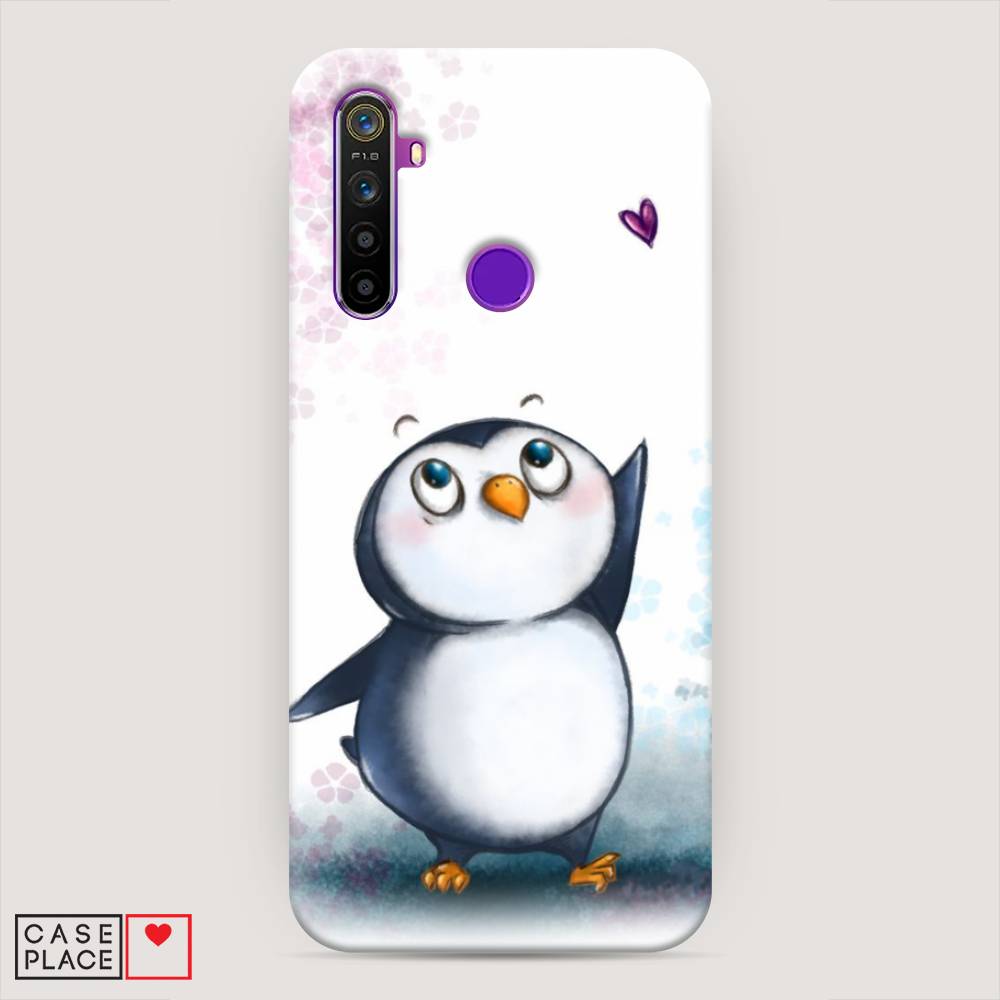 

Пластиковый чехол "Пингвин и сердечко" на Realme 5, 251520-1