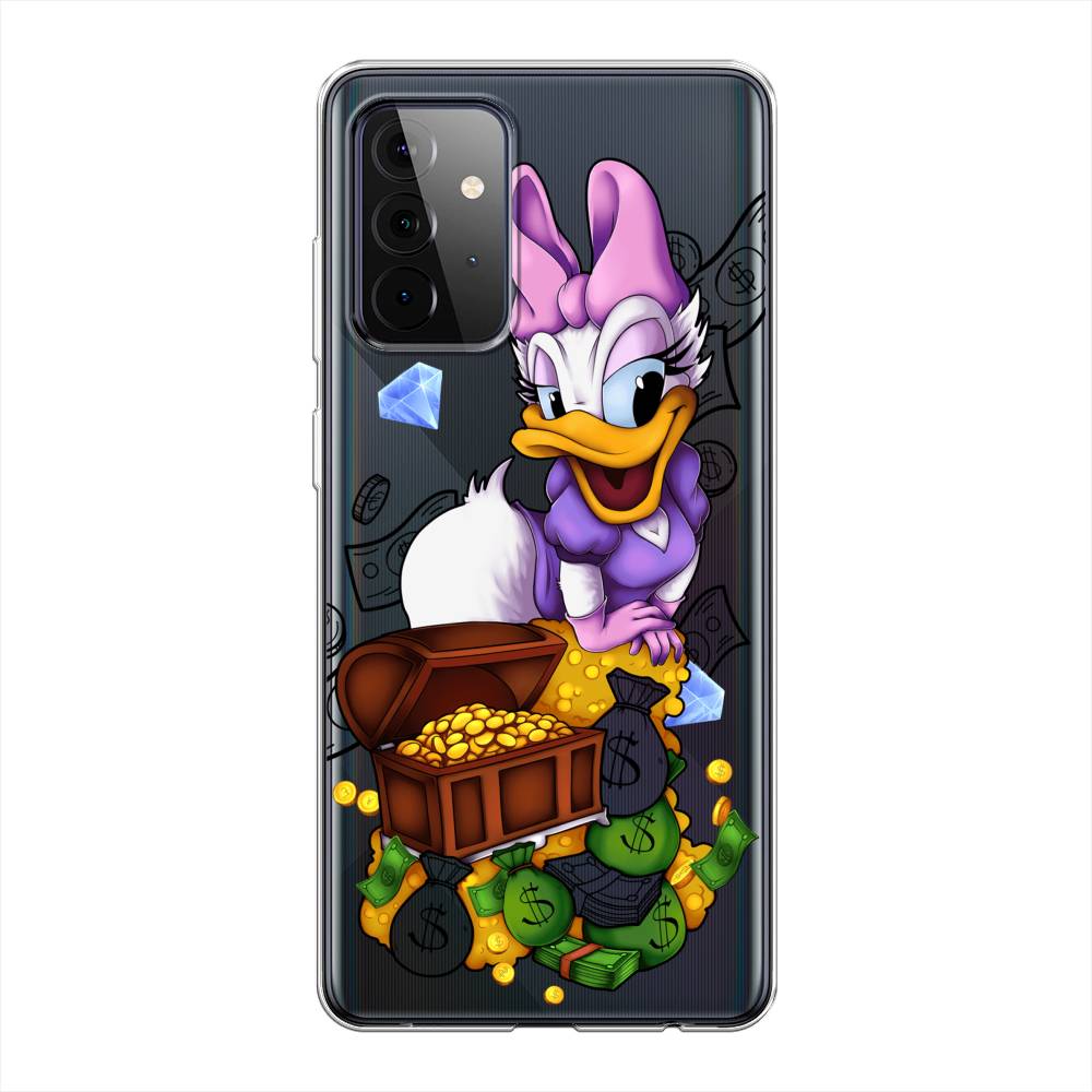 

Чехол на Samsung Galaxy A72 "Rich Daisy Duck", Коричневый;белый;фиолетовый, 2101950-6