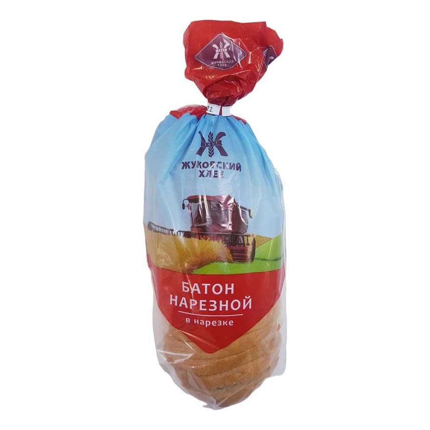 Батон Жуковский хлеб Нарезной пшеничный 400 г
