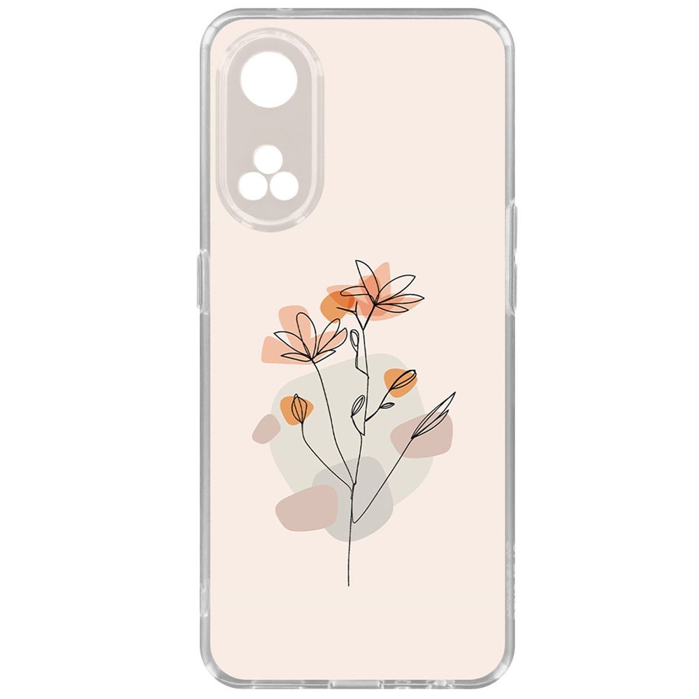 

Чехол-накладка Krutoff Clear Case Ромашки для Oppo Reno8T, Прозрачный