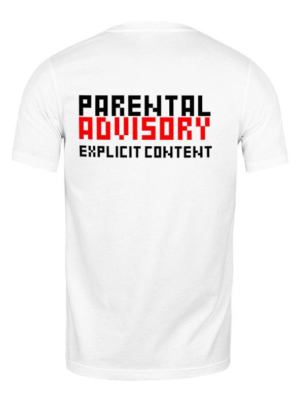 

Футболка мужская Printio Parental advisory explicit белая 3XL, Белый, Parental advisory explicit