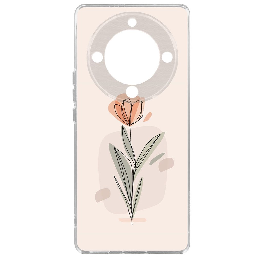 

Чехол-накладка Krutoff Clear Case Тюльпан для Honor X9a, Прозрачный