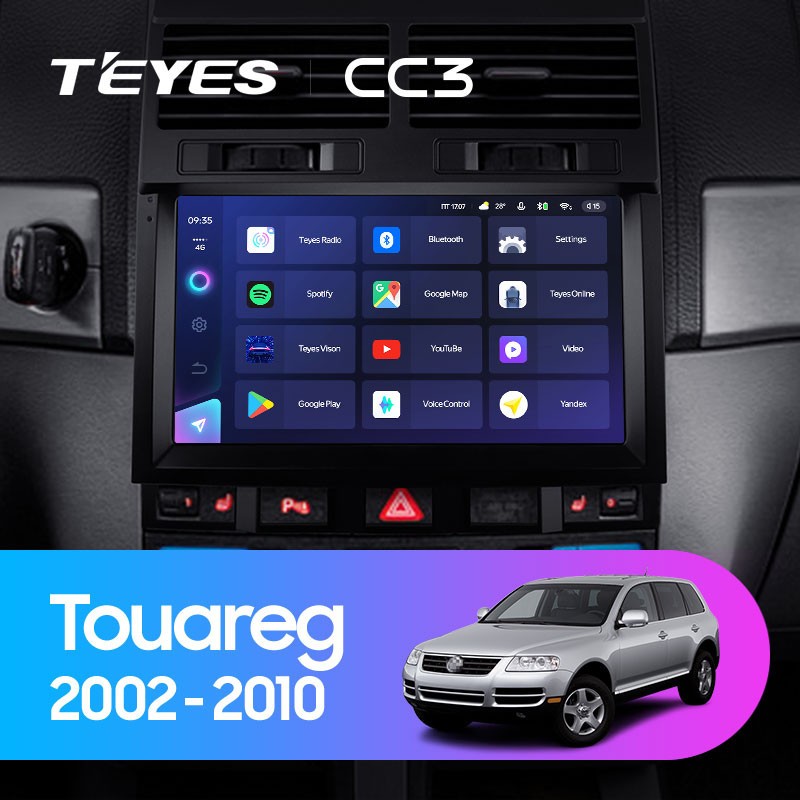 

Штатная магнитола Teyes CC3 4/32 Volkswagen Touareg GP (2002-2010) F1, Teyes CC3 Volkswagen Touareg GP (2002-2010) F1