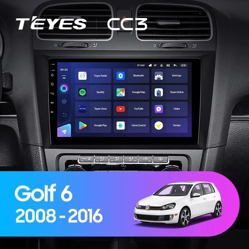 Штатная магнитола Teyes CC3 4/32 Volkswagen Golf 6 (2008-2016)