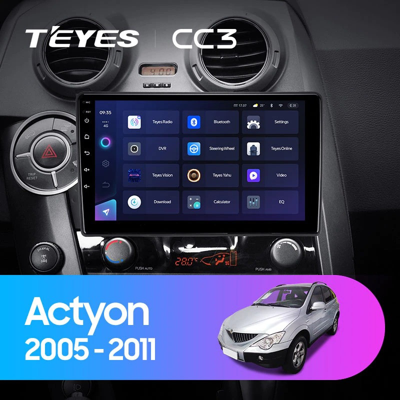 Штатная магнитола Teyes CC3 4/32 SsangYong Actyon C100 (2005-2011)