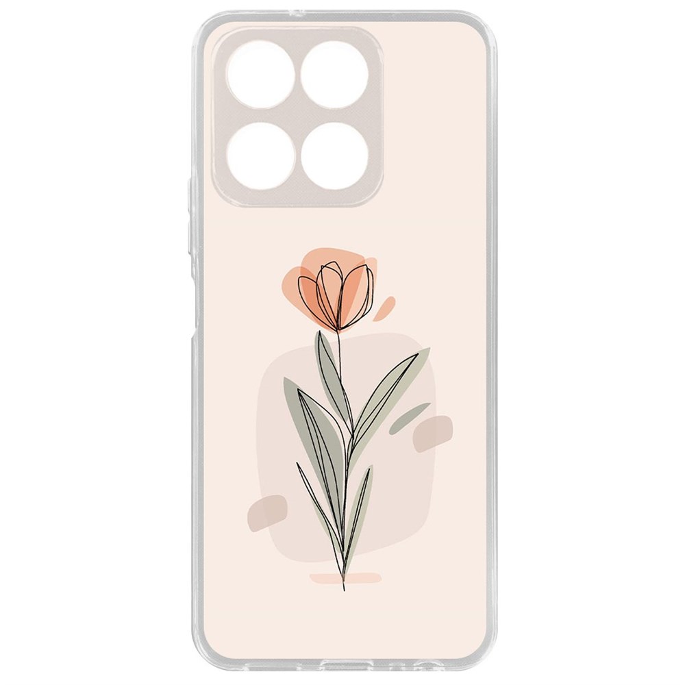 

Чехол-накладка Krutoff Clear Case Тюльпан для Honor X8a, Прозрачный