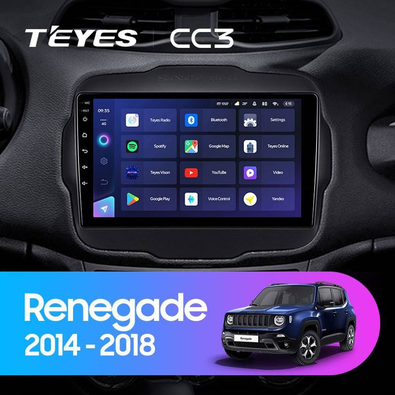 

Штатная магнитола Teyes CC3 4/32 Jeep Renegade (2014-2018), Teyes CC3 Jeep Renegade (2014-2018)