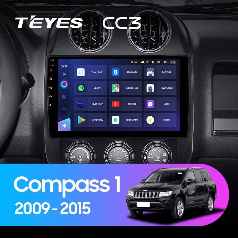 

Штатная магнитола Teyes CC3 4/32 Jeep Compass 1 MK (2009-2015), Teyes CC3 Jeep Compass 1 MK (2009-2015)