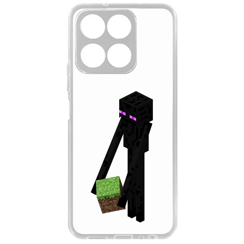 Чехол-накладка Krutoff Clear Case Minecraft-Эндермен для Honor X8a